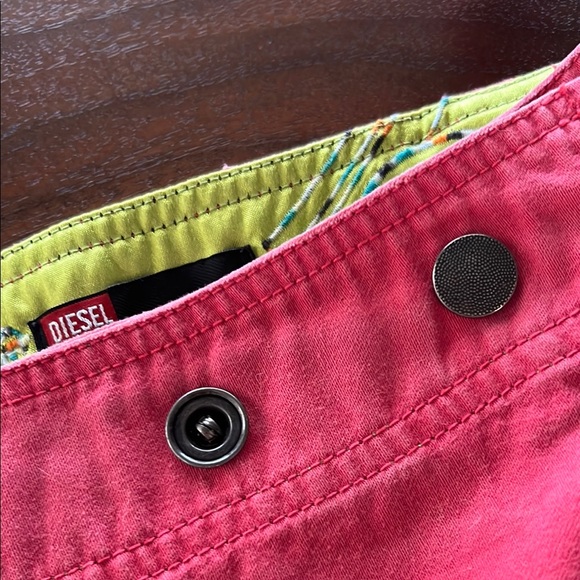 Diesel Vintage Coral Mini Skirt with Wrap-Around Design - Picture 3 of 10